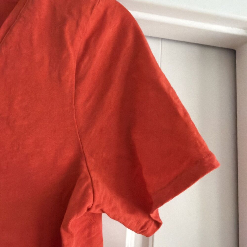 Sézane Orange Organic Cotton Parisian T-Shirt Women's Size medium - Picture 3 of 5